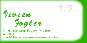 vivien fogler business card